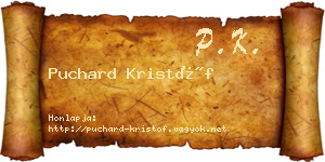 Puchard Kristóf névjegykártya